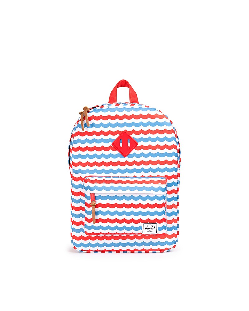 blue striped backpack